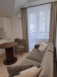 帕兰加Kurortas Apartments的客厅配有沙发和桌子
