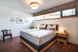 维尔德科格尔山麓布兰贝格Apartment GIDI und LISL的一间卧室设有一张床和一个窗口
