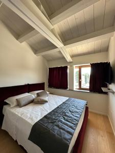 佩斯基耶拉德加达C House Rooms Lake的一间卧室,卧室内配有一张大床