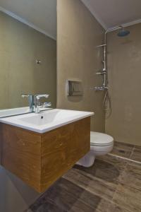罗德镇Diana Art Boutique Hotel的一间带水槽和卫生间的浴室