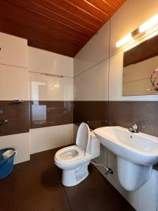 KottagudiPeriyar Residency的一间带卫生间和水槽的浴室