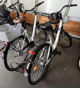 青斯特Appartment Relaxtage的一组自行车彼此停放