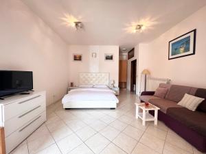 诺维格勒伊斯特拉Apartments Tereza的客厅配有沙发和1张床