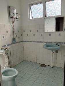 波德申Colobeentoi Three Bedroom Sea View的一间带卫生间和水槽的浴室