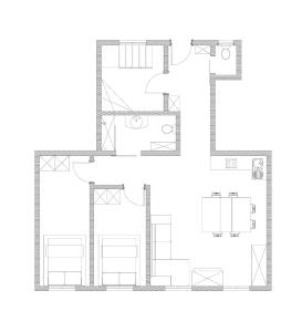 布达佩斯赫纳德公寓 的房屋的平面图