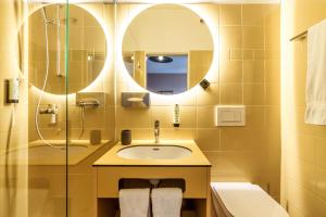 沙恩Kloster by b-smart的一间带水槽和镜子的浴室