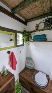 塔比奥Wepa la Pepa Campestre的小型客房内的卫生间