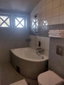 维塞乌卡维塞乌卡维拉公园酒店&spa的带浴缸和卫生间的浴室。