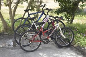克拉托坎波斯Levantes Garden House -的两辆自行车彼此相邻