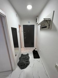 茹帕尼亚Apartman Paola - massage chair- 0-24 self check IN OUT- Županja的一间猫躺在地板上的房间