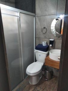 杜兰戈Abitare Durango By Grupo Salazar的一间带卫生间和水槽的浴室