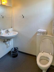 托尔斯港Liv's Guesthouse的一间带卫生间和水槽的浴室