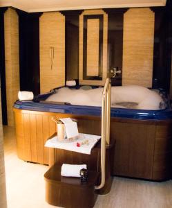 科尔多瓦科尔多瓦中心酒店的带浴缸和盥洗盆的浴室