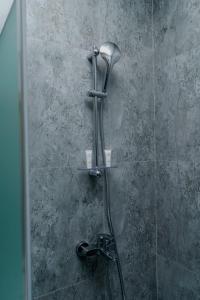 奇姆肯特Graf Hotel的浴室内配有淋浴和头顶淋浴