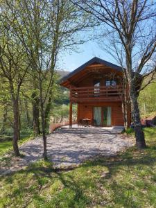 比哈奇Kuća u šumi - Forest house near National park Una - Air Spa Lohovo的树林里的木小屋