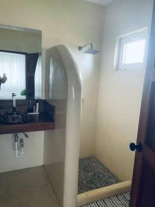 佩达西镇Casa de la Amor Casita的一间带水槽和镜子的浴室