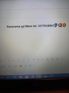 诺托玛丽娜Panorama sul Mare的电脑屏幕上写着“白日黄盐”等字