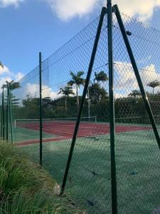 大博格Hanamanabungalow Grand-bourg的网球场上的链条围栏
