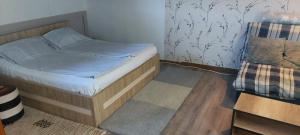 帕拉钦Square Apartment的一间小卧室,配有一张床和一张床垫