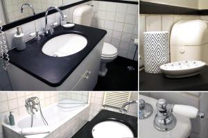 拉帕洛Giramondo的四张带水槽和卫生间的浴室的照片