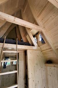 Les MolièresLa cabane de Merlin的正在建造的房子的 ⁇ 顶