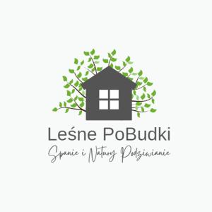 比亚沃维耶扎Leśne PoBudki的房屋的标志,上面有树叶