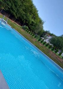 维索科MFN - Šator 1的享有大型蓝色游泳池的顶部景致