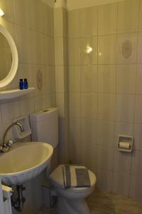 伊西翁Leonidas Hotel的浴室配有白色卫生间和盥洗盆。