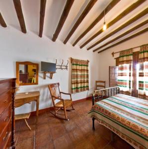 阿拉梅达何塞艾尔腾普兰尼洛旅馆的一间卧室配有一张床和一张书桌