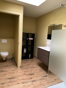 布鲁日wante 22的空浴室设有卫生间和水槽