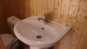 苏呼米lodge KORKMAZ的一间带水槽和卫生间的浴室