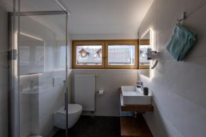 博希尼布里娜公寓的浴室配有卫生间、盥洗盆和淋浴。
