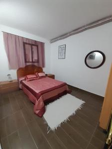 卡斯特利翁-德拉普拉纳Anfitrión particular的一间卧室,卧室内配有一张床和地毯