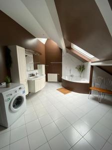 Bois le DucLa Maison de Mel的一个带洗衣机的大厨房