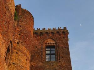 ArignanoRocca di Arignano的一座高大的砖砌建筑,上面有窗户