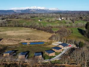 Auvergne chalets Sancy鸟瞰图