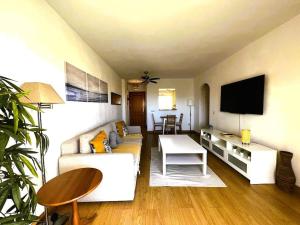 卡博皮诺Apartment close to Marbella的客厅配有沙发和桌子