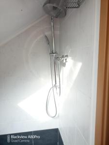 Um Burebierg apartment 35m2的带淋浴喷头的浴室