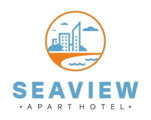 内坦亚Netanya SeaView ApartHotel的环形标志中的城市天际线