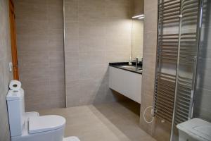 圣维森特Casa do Cantinho do Muro的一间带卫生间和水槽的浴室