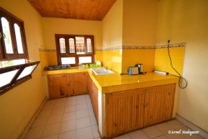 菲亚纳兰楚阿An-tsaha Chambre d'hôtes的一个带水槽和柜台的小厨房