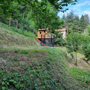 Gola Glava"Whispering pines" vacation home, close to Sofia的山顶上带游乐场的房子