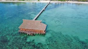 蓬圭本格威湾度假村的水中的岛屿,其中有一座建筑