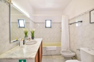 阿玛考德佩拉Apartment Sweet Pear with garage的一间带水槽和卫生间的浴室