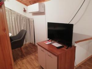 斯利文Green Loft Apartment-Rose的客厅配有木柜上的电视