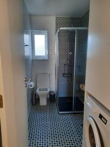 孔波尔塔Sado House 3的带淋浴和卫生间的浴室。
