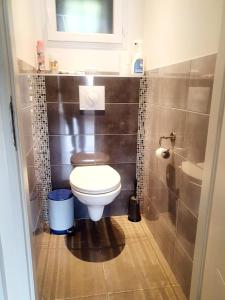 BompasAppartement plein pied climatisé dans maison catalane的一间带卫生间和淋浴的小浴室