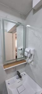 培拉特AAA Apartment的一间带水槽和镜子的浴室