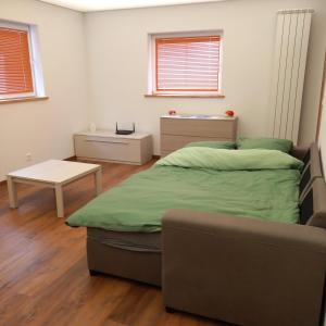 里韦拉BnB Rivera-Monteceneri的一间小卧室,配有一张床和一张桌子