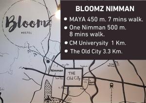 清迈BLOOMZ HOSTEL的白花古城地图